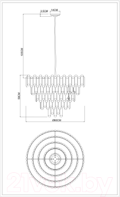 Люстра Divinare Rosie 3511/17 LM-16