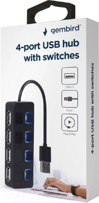USB-хаб Gembird UHB-U2P4-05