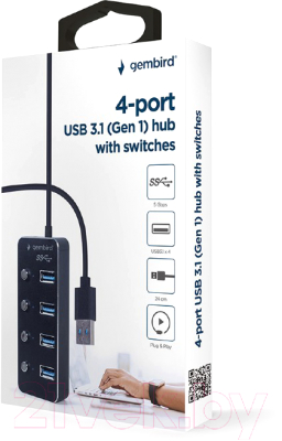 USB-хаб Gembird UHB-U3P4P-01