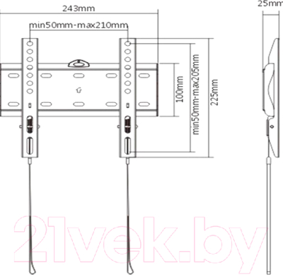 Кронштейн для телевизора Gembird WM-42F-01