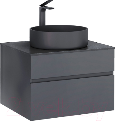 Тумба под умывальник Raval Decent 60 / Dec.01.60/A/RL (подвесная, антрацит) - фото