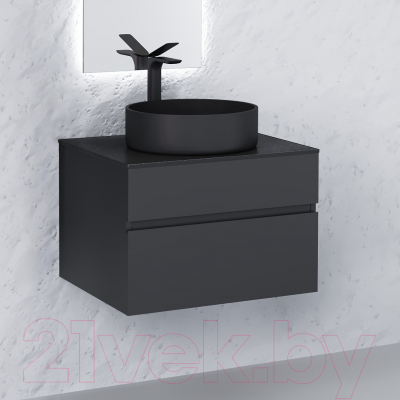 Тумба под умывальник Raval Decent 60 / Dec.01.60/A/RL (подвесная, антрацит)