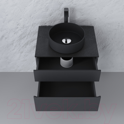 Тумба под умывальник Raval Decent 60 / Dec.01.60/A/RL (подвесная, антрацит)