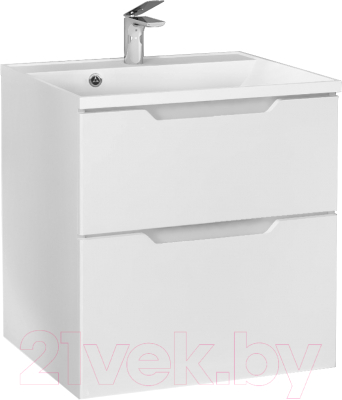 Тумба под умывальник Raval Wector 60 / Wct.01.60/P/W/MD (подвесная) - фото