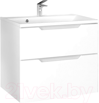 Тумба под умывальник Raval Wector 70 / Wct.01.70/P/W/MD (подвесная) - фото