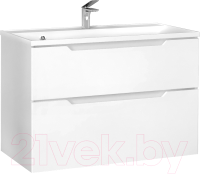 Тумба под умывальник Raval Wector 90 / Wct.01.90/P/W/MD (подвесная) - фото