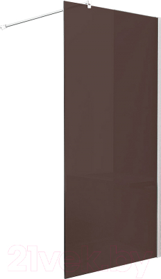 Душевая стенка Стеклоконтакт 8B-2000x1095 (бронза) - фото