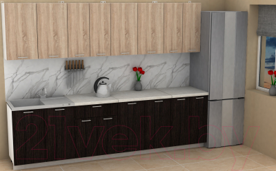 Кухонный гарнитур Eligard Lion 2.8 (дуб сонома/дуб марбург/королевский опал)