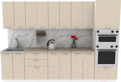 Кухонный гарнитур Eligard Lion 3.0 (персидский жемчуг/малага) - фото
