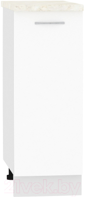 Шкаф-стол кухонный Кортекс-мебель Корнелия Лира НШ30р (белый/дуб бунратти) - фото