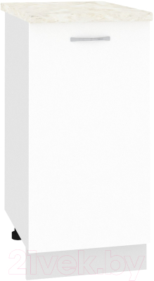 Шкаф-стол кухонный Кортекс-мебель Корнелия Лира НШ40р (белый/дуб бунратти) - фото