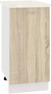 Шкаф-стол кухонный Кортекс-мебель Корнелия Лира НШ40р (дуб сонома/дуб бунратти) - фото