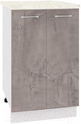 Шкаф-стол кухонный Кортекс-мебель Корнелия Лира НШ50р (оникс/дуб бунратти) - фото