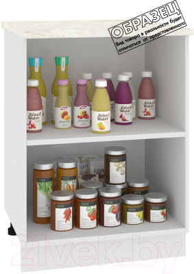 Шкаф-стол кухонный Кортекс-мебель Корнелия Лира НШ60р (береза/дуб бунратти)