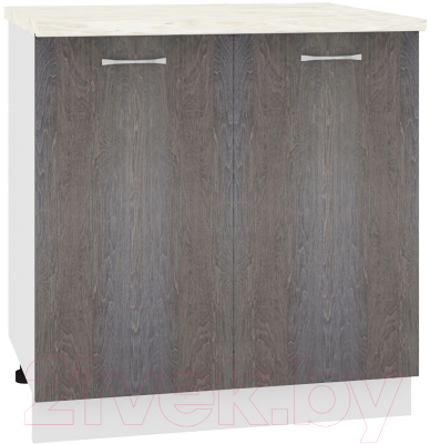 Шкаф-стол кухонный Кортекс-мебель Корнелия Лира НШ80р (береза/дуб бунратти) - фото