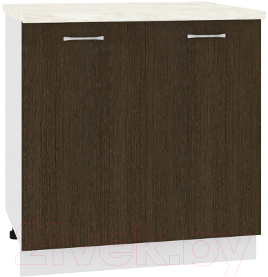 Шкаф-стол кухонный Кортекс-мебель Корнелия Лира НШ80р (венге/дуб бунратти) - фото