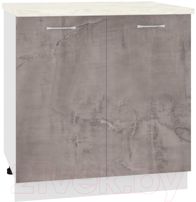 Шкаф-стол кухонный Кортекс-мебель Корнелия Лира НШ80р (оникс/дуб бунратти) - фото