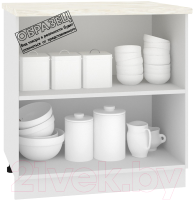 Шкаф-стол кухонный Кортекс-мебель Корнелия Лира НШ80р (оникс/дуб бунратти)