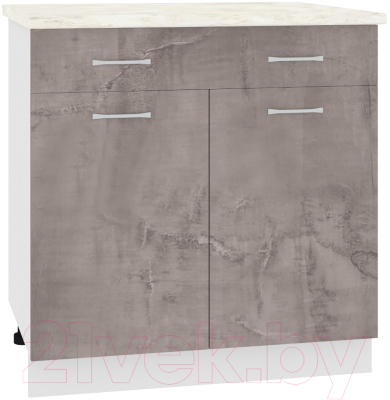 Шкаф-стол кухонный Кортекс-мебель Корнелия Лира НШ80р1ш (оникс/дуб бунратти) - фото