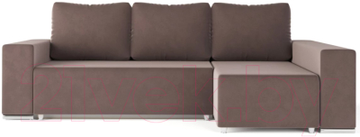 Диван угловой Stolline Маркиз 08 У(П)Л (велюр коричневый)