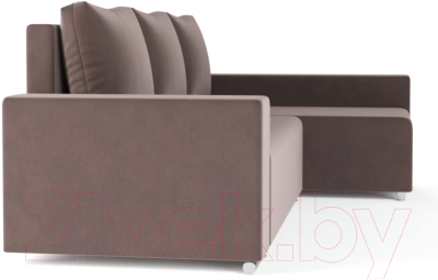 Диван угловой Stolline Маркиз 08 У(П)Л (велюр коричневый)