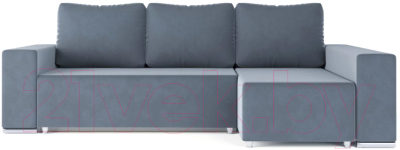 Диван угловой Stolline Маркиз 09 У(П)Л (велюр темно-серый)