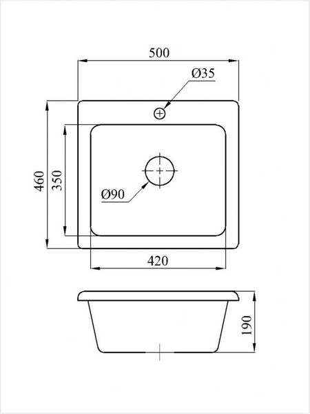 Мойка кухонная AV Engineering Solo AV500460SGTA