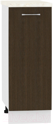 Шкаф-стол кухонный Кортекс-мебель Корнелия Лира НШ30р (венге/дуб бунратти) - фото