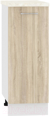 Шкаф-стол кухонный Кортекс-мебель Корнелия Лира НШ30р (дуб сонома/дуб бунратти) - фото