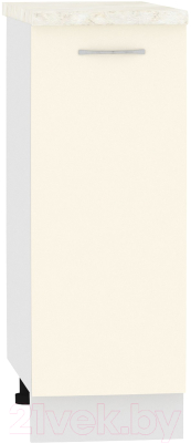 Шкаф-стол кухонный Кортекс-мебель Корнелия Лира НШ30р (крем/дуб бунратти) - фото