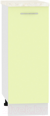 Шкаф-стол кухонный Кортекс-мебель Корнелия Лира НШ30р (салатовый/дуб бунратти) - фото