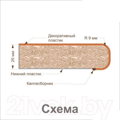 Шкаф-стол кухонный Кортекс-мебель Корнелия Лира НШ30р3ш (крем/дуб бунратти)
