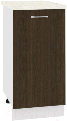 Шкаф-стол кухонный Кортекс-мебель Корнелия Лира НШ40р (венге/дуб бунратти) - фото