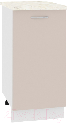 Шкаф-стол кухонный Кортекс-мебель Корнелия Лира НШ40р (капучино/дуб бунратти) - фото