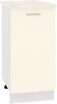 Шкаф-стол кухонный Кортекс-мебель Корнелия Лира НШ40р (крем/дуб бунратти) - фото