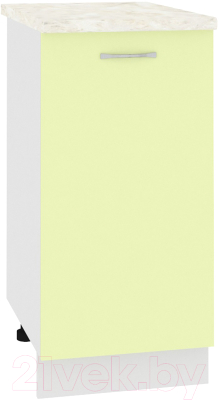 Шкаф-стол кухонный Кортекс-мебель Корнелия Лира НШ40р (салатовый/дуб бунратти) - фото