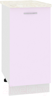 Шкаф-стол кухонный Кортекс-мебель Корнелия Лира НШ40р (сирень/дуб бунратти) - фото