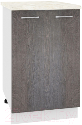 Шкаф-стол кухонный Кортекс-мебель Корнелия Лира НШ50р (береза/дуб бунратти) - фото