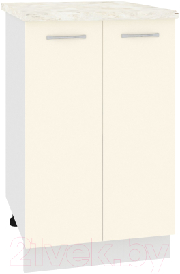 Шкаф-стол кухонный Кортекс-мебель Корнелия Лира НШ50р (крем/дуб бунратти) - фото