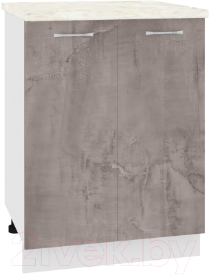 Шкаф-стол кухонный Кортекс-мебель Корнелия Лира НШ60р (оникс/дуб бунратти) - фото