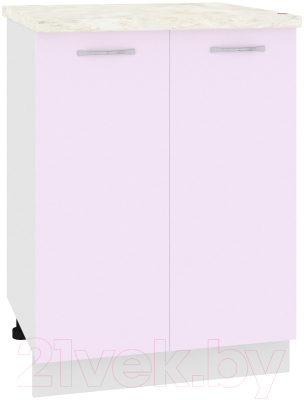 Шкаф-стол кухонный Кортекс-мебель Корнелия Лира НШ60р (сирень/дуб бунратти) - фото