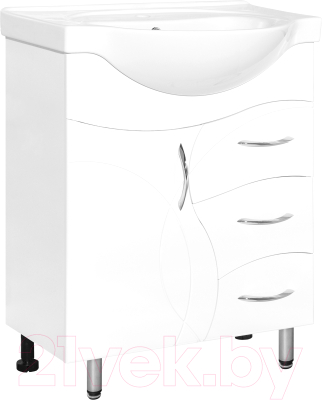 Тумба под умывальник Style Line Амелия 70 3 ящика (для классической раковины) - фото