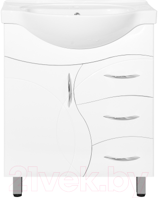 Тумба под умывальник Style Line Амелия 70 3 ящика (для классической раковины)