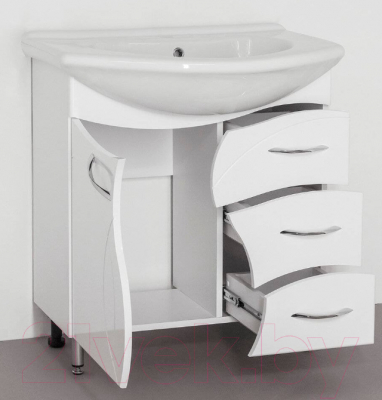 Тумба под умывальник Style Line Амелия 70 3 ящика (для классической раковины)