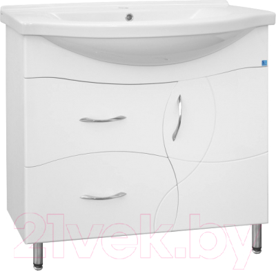 Тумба под умывальник Style Line Амелия 90 2 ящика (для классической раковины) - фото