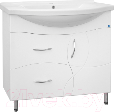 Тумба под умывальник Style Line Амелия 100 2 ящика (для классической раковины) - фото