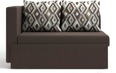 Тахта Stolline Кларис 18 (коричневый/подушки ромб коричневый)