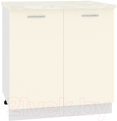 Шкаф-стол кухонный Кортекс-мебель Корнелия Лира НШ80р (кремовый/дуб бунратти) - фото