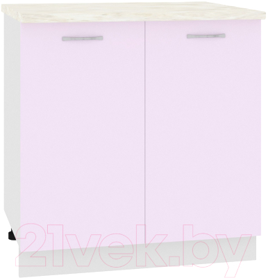 Шкаф-стол кухонный Кортекс-мебель Корнелия Лира НШ80р (сирень/дуб бунратти) - фото