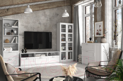 Стеллаж Anrex Skagen 2S4N (белый)